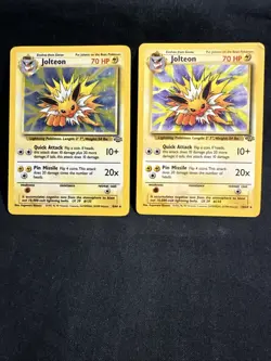 Pokemon TCG Jolteon Jungle Holo Rare Card 4/64 and Nonholo 1999 - Image 1