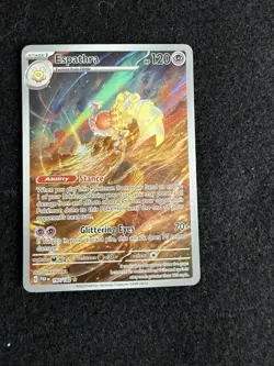 Pokemon TCG Espathra Card 197/182 Sv04: Paradox Rift NM Condition - Image 1