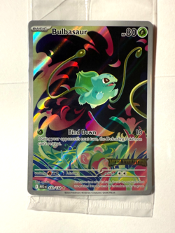 Pokemon TCG: SEALED Bulbasaur Foil Card #133/132 Mega Evolution Stamped Promo - Image 1
