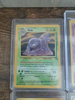 4 Pokemon Cards Holo Muk, Clefairy, and MewTwo. Non Holo Japanese Misty's Horsea - Image 4