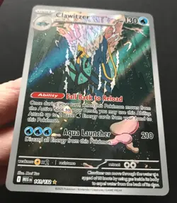 Clawitzer 141/132 Mega Evolution Pokemon Cards ILLUSTRATION RARE HOLO Near Mint - Image 3