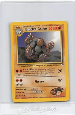 BROCK'S GOLEM 20/132 - RARE - Gym HEROES - VINTAGE WOTC POKEMON CARD - NM/LP - Image 1
