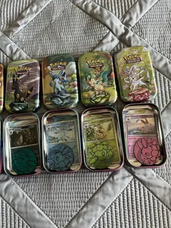Pokemon Eeveelutions Prismatic Evolutions 8 Mini Tin Set Promos W/ Tokens Cards - Image 3