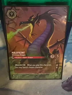 Maleficent - Monstrous Dragon (Store Championship) 5 Disney Lorcana Promo Cards - Image 1