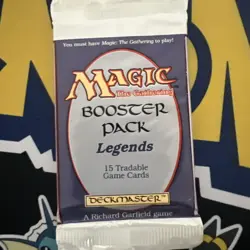 Magic The Gathering MTG Legends Factory Sealed Booster Pack 1994 Unsearched - Image 2