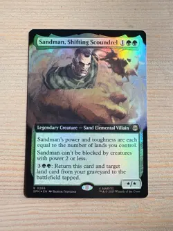 Sandman, Shifting Scoundrel - 266 -MTG: Marvel’s Spider-Man - Extended Art -FOIL - Image 1
