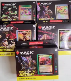 Magic The Gathering MTG March of the Machine Commander Deck Complete Set Of 5 - Image 1