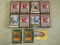 Lot Of 8 Magic The Gathering MTG Starter Deck Boxes Only Urza's Saga Tempest Etc - Image 1