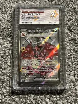 ACE 9 Pokemon Charizard EX 074 SVP Black Star Promo Paldean Fates Matching Label - Image 1
