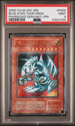 Yugioh PSA 9 Blue-Eyes Toon Dragon PS-00 Pharaoh's Servant 2000 Japanese Ultra P - Image 1