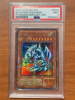 Yugioh PSA 9 Blue-Eyes Toon Dragon PS-00 Pharaoh's Servant 2000 Japanese Ultra P - Image 3