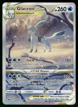 Glaceon VSTAR GG40/GG70 Ultra Rare Holo NM Pokemon Crown Zenith: Galarian Galler - Image 1