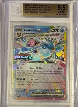2025 Pokemon Scarlet & Violet Prismatic Evolutions Promos Glaceon EX Stamp #026 - Image 1
