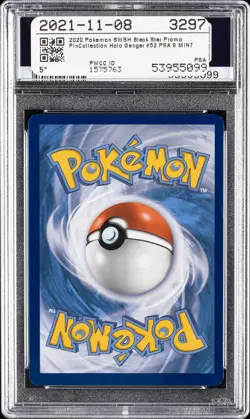 2020 POKEMON SWSH BLACK STAR PROMO #052 GENGAR-HOLO PSA 9 - Image 2