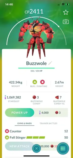 Pokemon Go Ultra Beast Buzzwole ( Normal ) - Image 1