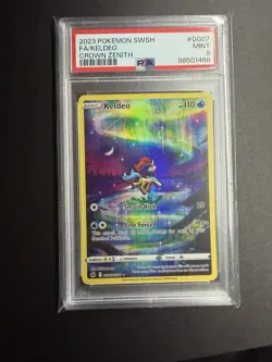 PSA 9 MINT Keldeo #GG07, 2023 Pokemon Crown Zenith, ENGLISH - Image 1