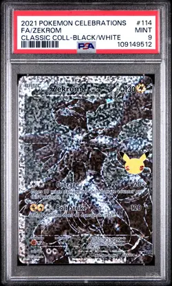 2021 POKEMON CELEBRATIONS CLASSIC COLL #114 FULL ART/ZEKROM PSA 9 - Image 1