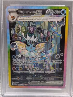 2025 POKEMON PRE EN-PRISMATIC EVOLUTIONS #149 VAPOREON EX SIR - PSA 9 - Image 2