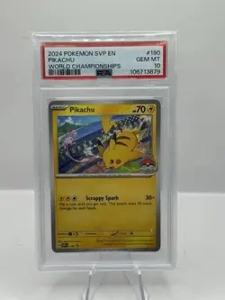 2024 Pokemon SVP EN World Championships #190 Pikachu PSA 10 - Image 1