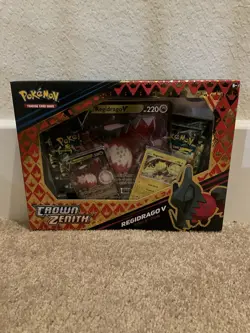 Pokemon TCG Crown Zenith Regidrago v Collection Box Sealed 820650851834 - Image 1