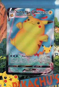 Pokemon TCG Surfing Pikachu VMAX 009/025 25th Anniversary Celebrations Holo NM/M - Image 1
