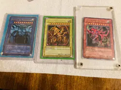 Yugioh Egyptian God Card Set Slifer Obelisk Ra Set - Image 1