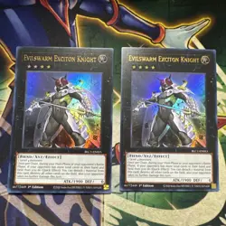 Yugioh! Evilswarm Exciton Knight BLC1-EN015 Ultra Rare x2 1st Edition NM - Image 1