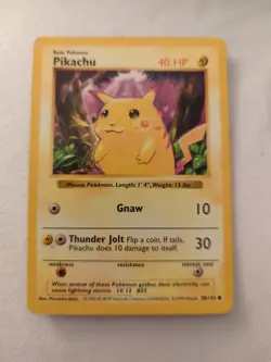 Pokemon Card - Pikachu (Red Cheeks) - Base Set (Shadowless) 58/102 - Image 2