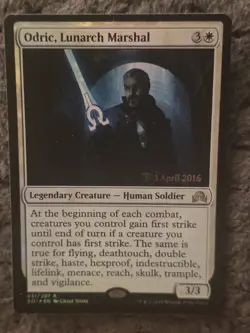 Odric, Lunarch Marshal Innistrad Remastered Prerelease Foil Promo Card - Image 1