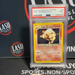 Light Arcanine 12/105 Neo Destiny Holo 2002 Pokemon Card PSA 9 MINT - Image 1