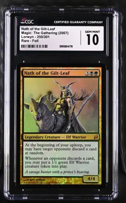 NATH OF THE GILT-LEAF Lorwyn Foil Rare CGC 10 MTG EDH [Nostalgium] - Image 1