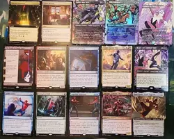 MTG Spiderman X15 Lot - 12 RARES/MYTHIC, Foils, Full Alt Extended Arts! Cosmic - Image 1