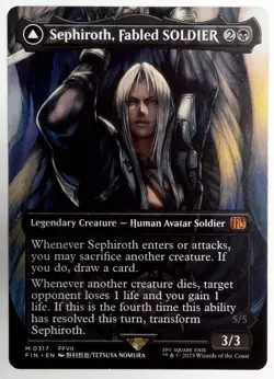 Sephiroth, Fabled SOLDIER (0317) (Borderless) Final Fantasy Non-Foil NM - Image 1