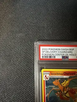 2022 POKEMON SWSH BLACK STAR PROMO #075 SPECIAL DELIVERY CHARIZARD-HOLO PSA 8 - Image 4