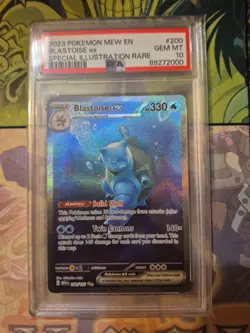 Pokemon 2023 151 English Blastoise EX #200 Sir PSA 10 Gem Mint - Image 1