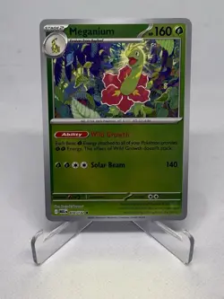 2025 Pokemon Mega Evolution CHIKORITA REVERSE HOLO NM 008/132 - Image 1