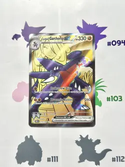 Pokemon TCG Cynthia's Garchomp EX 215/182 Destined Rivals Ultra Rare English - Image 1