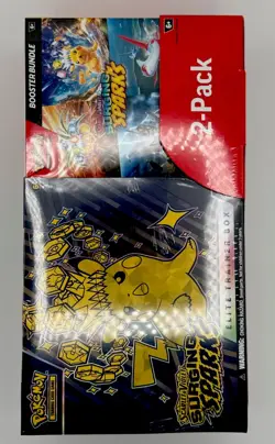 Pokemon Scarlet and Violet Surging Sparks ETB & Booster Bundle Costco 2-pack - Image 2