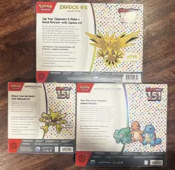 SET OF 3-NEW-Pokemon TCG: Alakazam 151/Zapdos 151/151 Poster Collection Boxes - Image 2