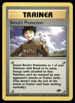 Pokemon Tcg Brock's Protection #101 Pokemon Gym Challenge LP - Image 1