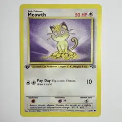 Pokemon Jungle Meowth 1st Edition 56/64 - Pack Fresh! - Image 3