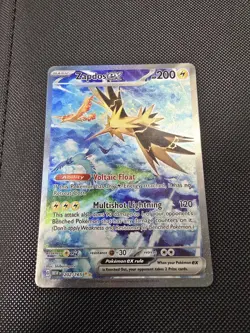 Pokemon TCG Zapdos ex 202/165 Sv: Scarlet & Violet 151 Holo NEAR MINT - Image 1