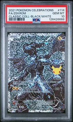 2021 POKEMON CELEBRATIONS CLASSIC COLL #114 FULL ART/ZEKROM PSA 10 - Image 1