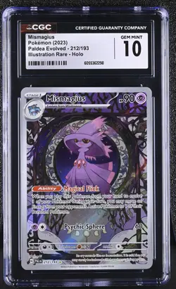 MISMAGIUS Paldea Evolved Illustration Rare #212 CGC 10 Gem Mint Pokemon - Image 1