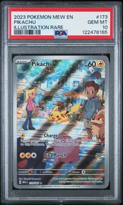 2023 POKEMON MEW EN-151 ILLUSTRATION RARE #173 PIKACHU PSA 10 - Image 1