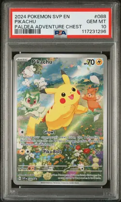 PSA 10 Pokemon TCG 2024 Pokemon Svp En-Sv Black Star Promo #088 Pikachu GEM MT - Image 1