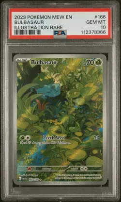 Pokemon TCG Bulbasaur Scarlet & Violet 151 166/165 PSA 10 Gem Mint English - Image 1