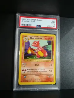 1999 Pokemon PSA 9 MINT or BETTER Charmeleon Base Set Unlimited 24/102 PSA 9 - Image 1