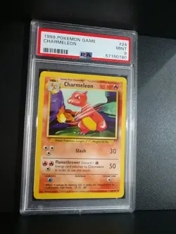 1999 Pokemon PSA 9 MINT or BETTER Charmeleon Base Set Unlimited 24/102 PSA 9 - Image 3