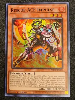 Yugioh Rescue-ACE Impulse AMDE-EN001 Super Rare 1st Ed NM - Image 1